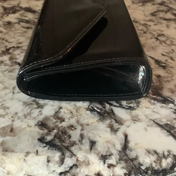 NEW Black Patent Evening Clutch - Picture 6 of 10